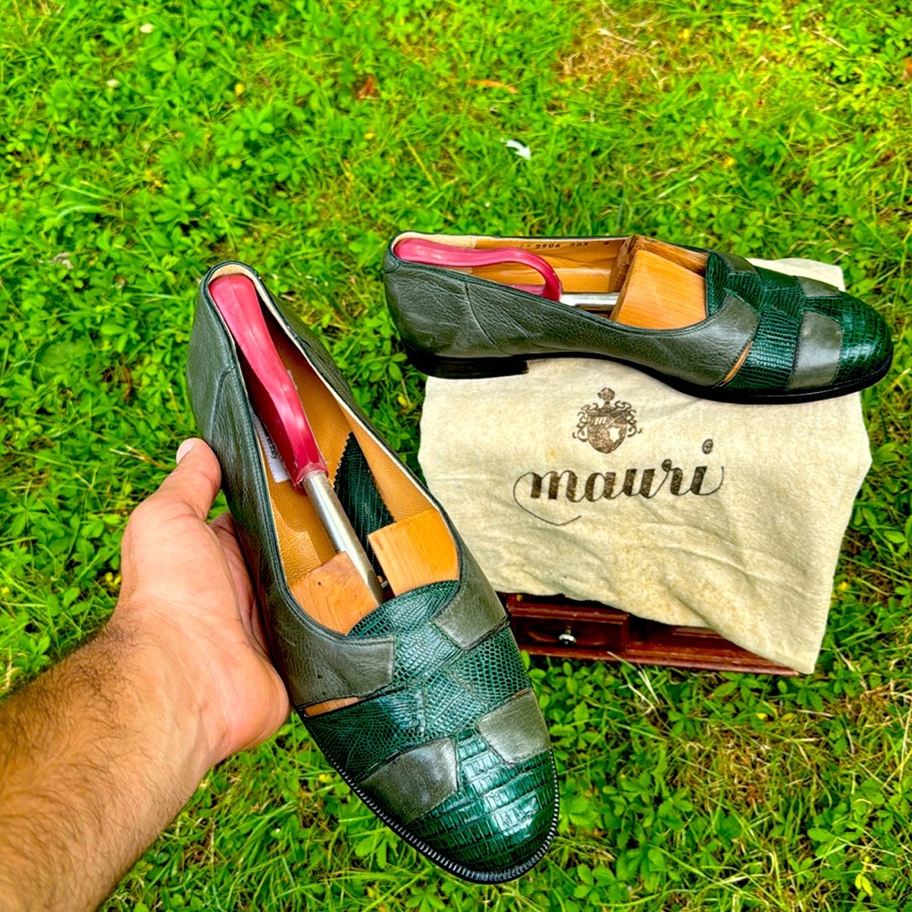 MAURI Men’s Genuine Alligator Leather Oxfords Size 9 M. Made in Italy.